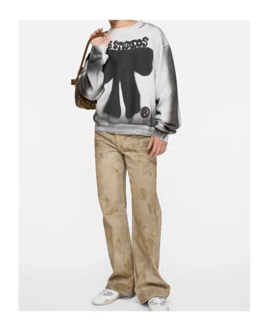 Acne Studios Graphic-print Sweatshirt In White