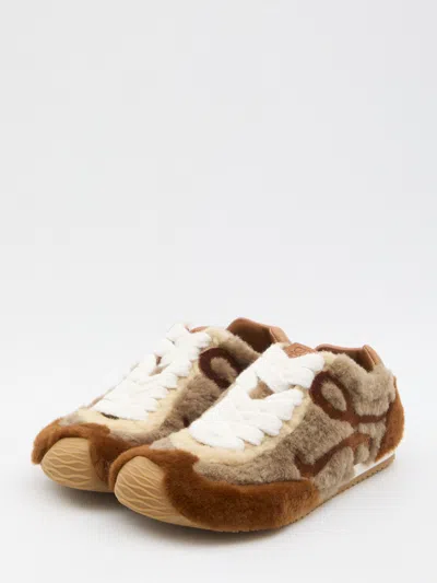 Loewe Patterned Sneakers In Brown