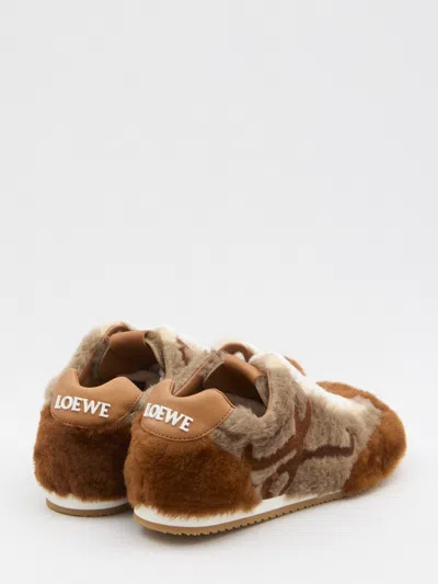 Loewe Patterned Sneakers In Brown