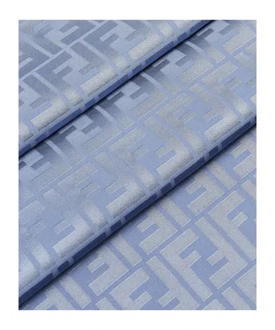 Fendi Ff Silk Stole Rectangular Shape Frayed Edges In Orange