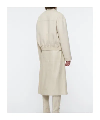 Joseph Gustave Linear Double Face Wool Jacket In White