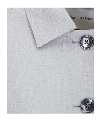 Samsoe & Samsoe Black Sakelly Short Button Jacket In Blue