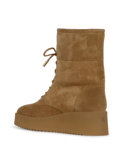 Celine Lace-up Ankle Boots In Multi