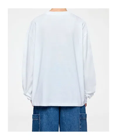 Ganni Raspberry Pattern Long-sleeve T-shirt In White