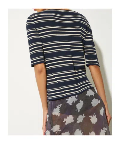 Maxco. Crepe Knitted T-shirt In Black
