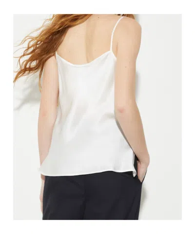 Maxco. Silk-satin Top In White