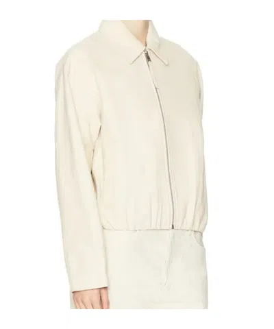 Arma Loua Smooth Leather Jacket In Neutral