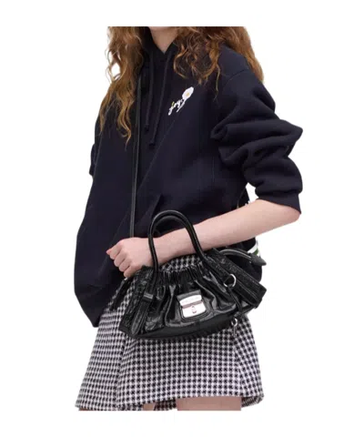 Marc Jacobs The Cristina Small Satchel Leather Cross-body Bag In Black