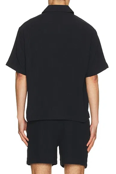 Frame Open Weave Shirt In Black