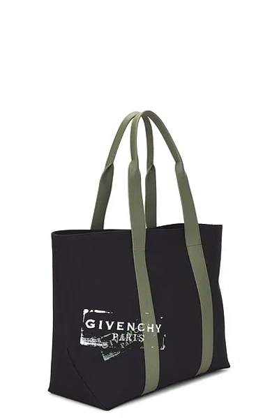 Givenchy Large Canvas Tote Bag Rectangular Handles In Black