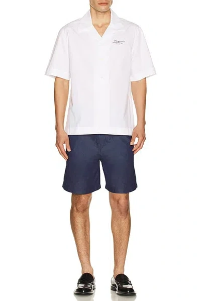 Givenchy Belt Loop Shorts In Blue