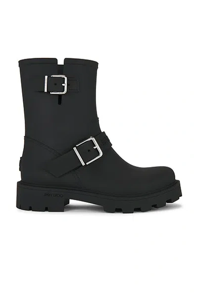 Jimmy Choo Biker Rain Black Tpu Rain Boots Black 42 In Black