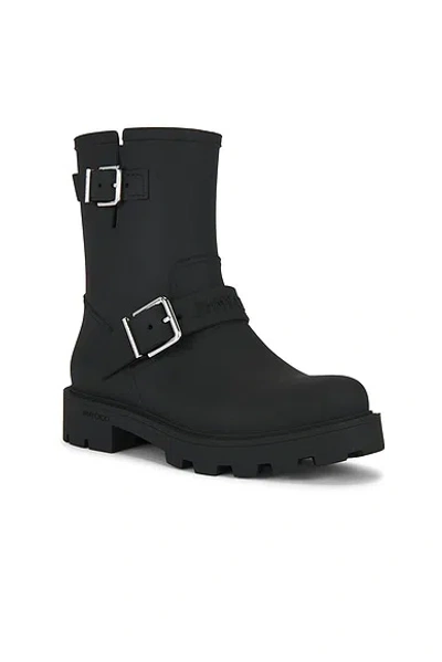 Jimmy Choo Biker Rain Black Tpu Rain Boots Black 42 In Black
