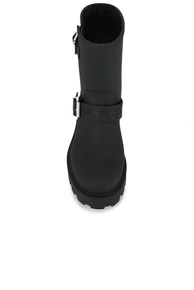 Jimmy Choo Biker Rain Black Tpu Rain Boots Black 42 In Black