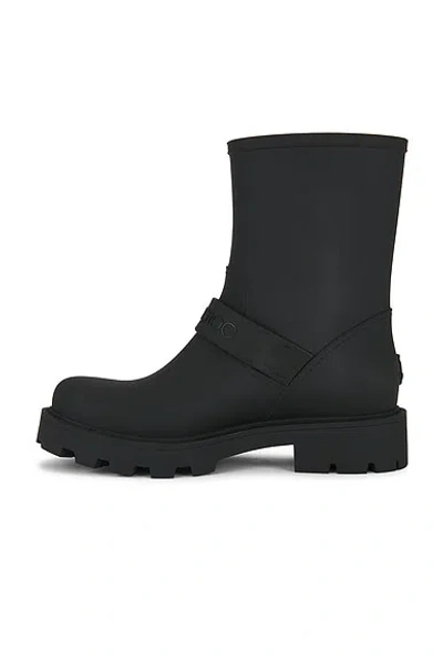 Jimmy Choo Biker Rain Black Tpu Rain Boots Black 42 In Black
