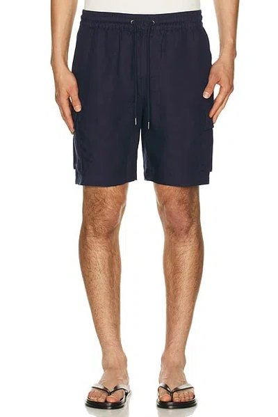 Onia Stretch Linen Pull On Cargo Shot In Blue