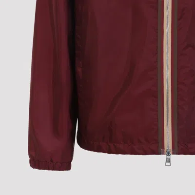 Moncler Hooded Jacket With Adjustable Hood For Men In Burgundy