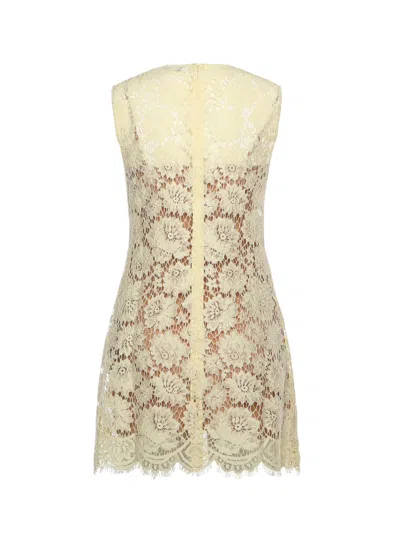 Self-portrait Self Portrait Short Dress With Embellishment In Yellow