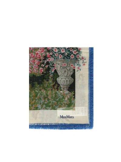 Max Mara Floral-pattern Scarves In Gold