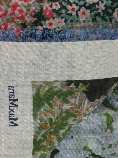 Max Mara Floral-pattern Scarves In Gold