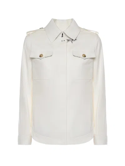 Fay Shirt Jacket Con Gancio Shirt Jacket In White