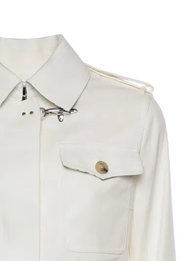 Fay Shirt Jacket Con Gancio Shirt Jacket In White