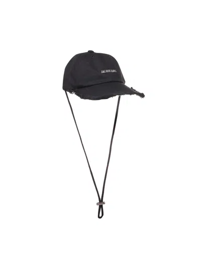 Jacquemus La Casquette Artichaut Cotton Hat In Black
