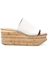 Chloé 'camille' Cork Wedge Leather Slide Sandals