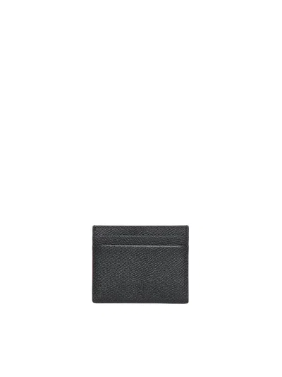 Valentino Vlogo Signature Card Holder In Grained Calfskin In Pink