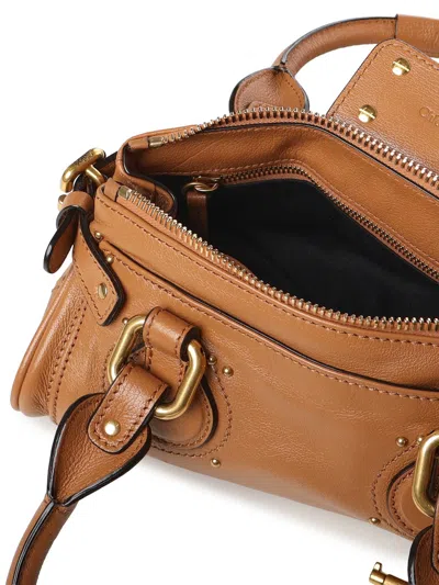 Chloé Paddington Brown Handbag With Two Top Handles And Padlock On The Front In Leather Woman In Brown