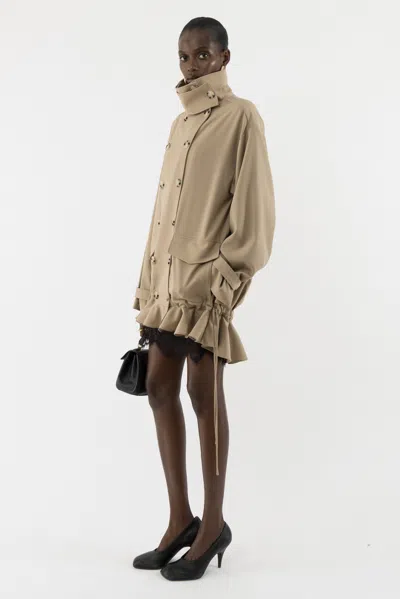 Arakii Frill Jacket Dress In Sand