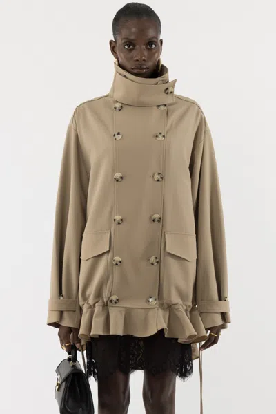 Arakii Frill Jacket Dress In Sand