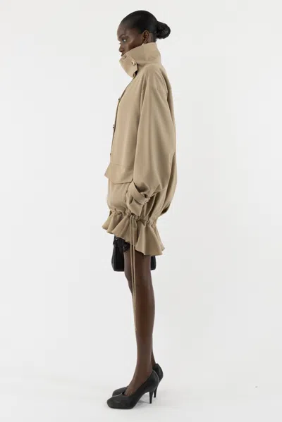 Arakii Frill Jacket Dress In Sand