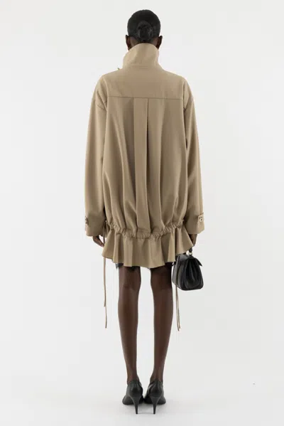Arakii Frill Jacket Dress In Sand
