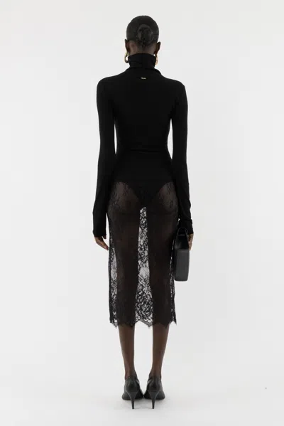 Arakii Jersey Longsleeve Turtleneck In Black