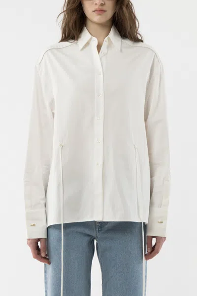 Arakii Oversized Slit Shirt In White