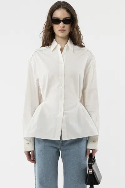 Arakii Oversized Slit Shirt In White