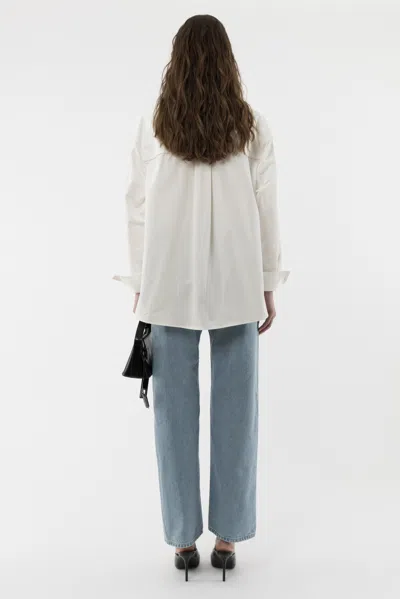 Arakii Oversized Slit Shirt In White