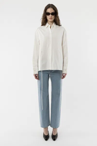 Arakii Oversized Slit Shirt In White