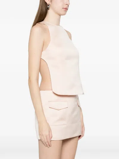 Alfie Backless Blouse In Pink