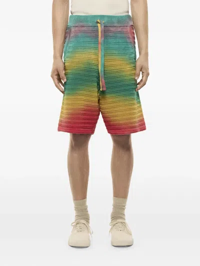 Laneus Knitted Drawstring Shorts In Multi