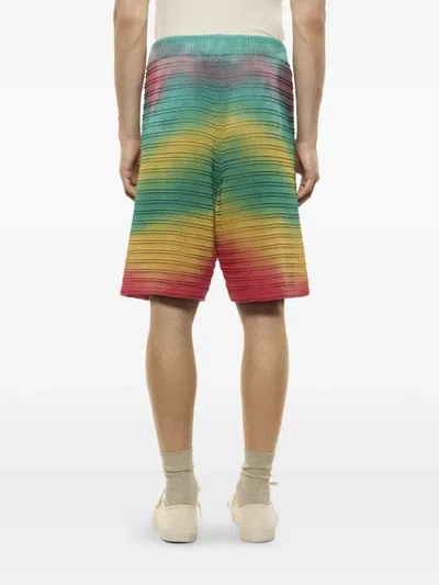 Laneus Knitted Drawstring Shorts In Multi