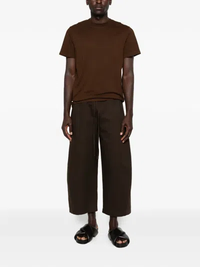 Entire Studios Classic Crew-neck T-shirt In Brown