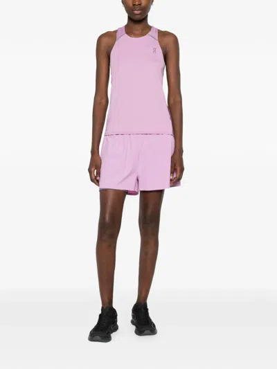 On Reflective Panel Tank Top In Pink