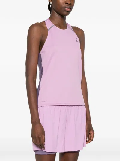 On Reflective Panel Tank Top In Pink
