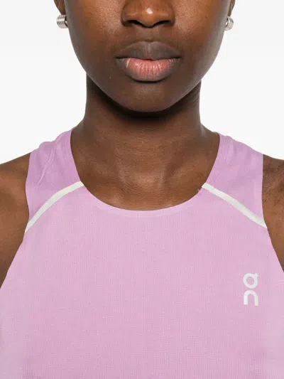 On Reflective Panel Tank Top In Pink