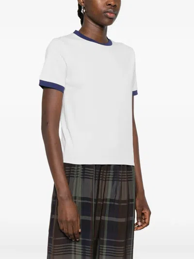 Apc A. P.c. Contrasting-trim T-shirt In Gray