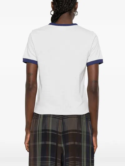 Apc A. P.c. Contrasting-trim T-shirt In Gray