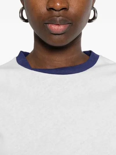 Apc A. P.c. Contrasting-trim T-shirt In Gray