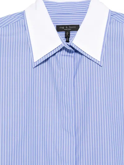 Rag & Bone Striped-pattern Shirt In Blue